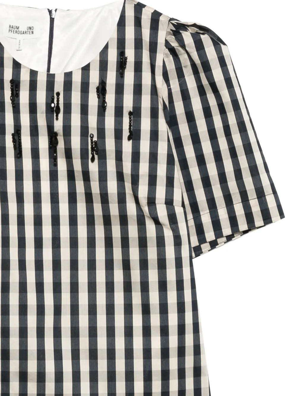  Baum Und Pferdgarten Minu Beaded Gingham Top - Blue 