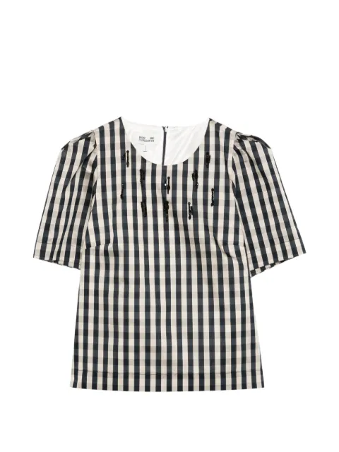 Baum Und Pferdgarten Minu beaded gingham top