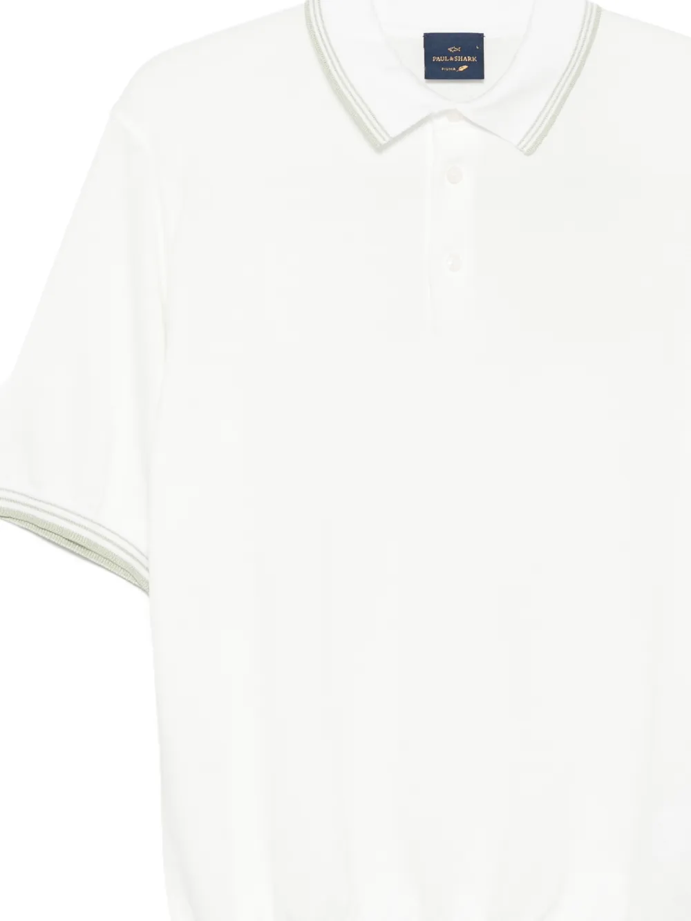 Striped-Collar Polo Shirt
