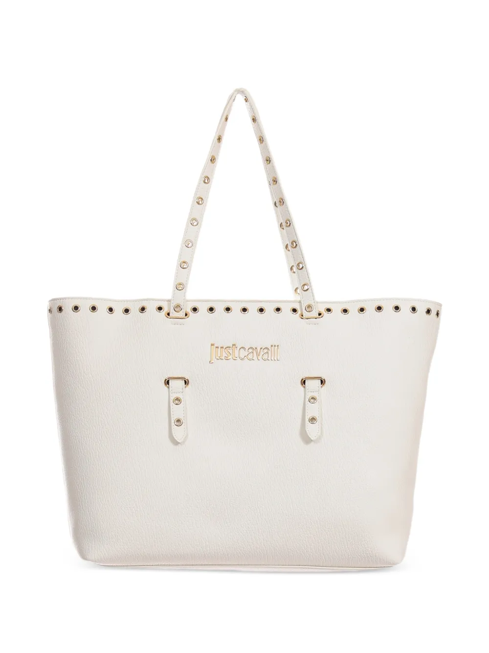 Just Cavalli studded shoulder bag - Bianco