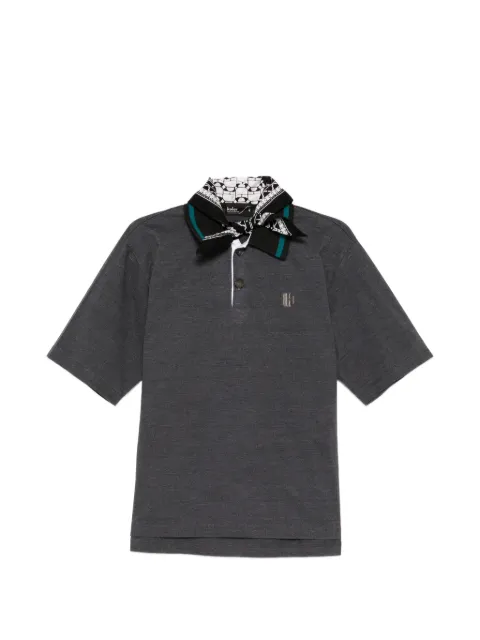 Kolor tie-scarf polo shirt