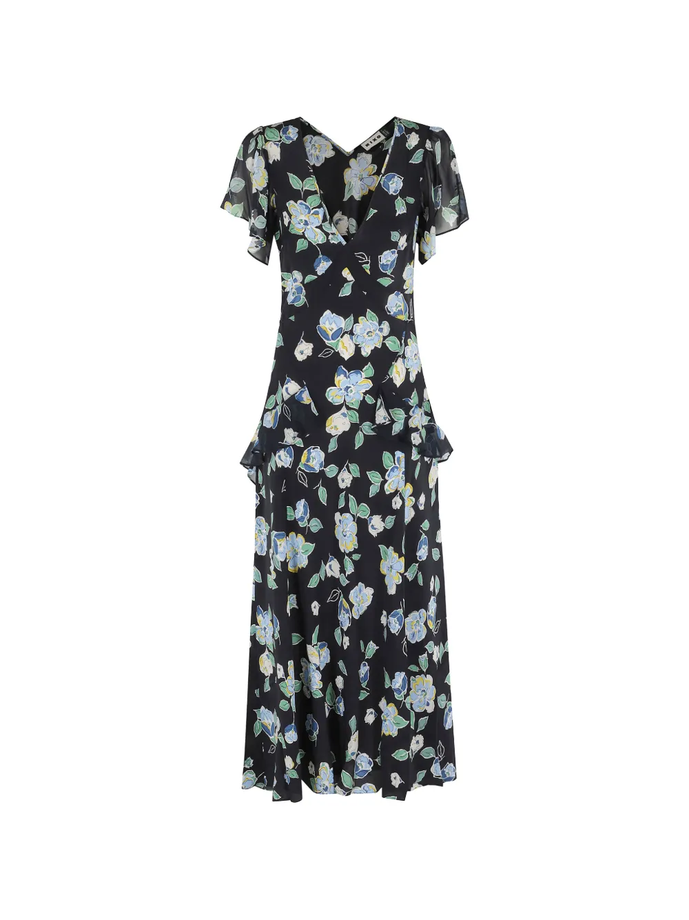 Rixo Evie floral ruffled midi dress - Blu