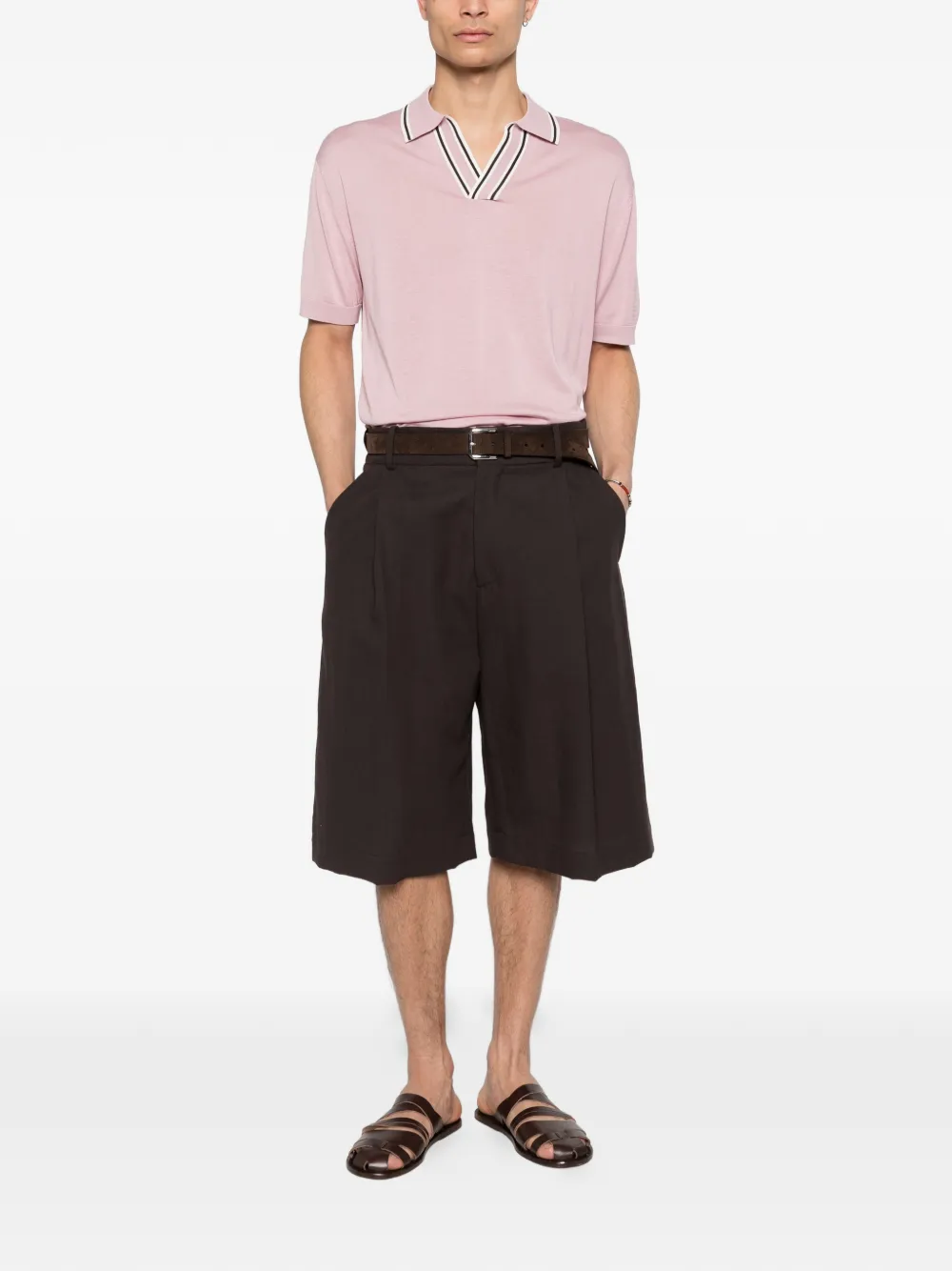 Paolo Pecora V-neck striped T-shirt | T-Shirts