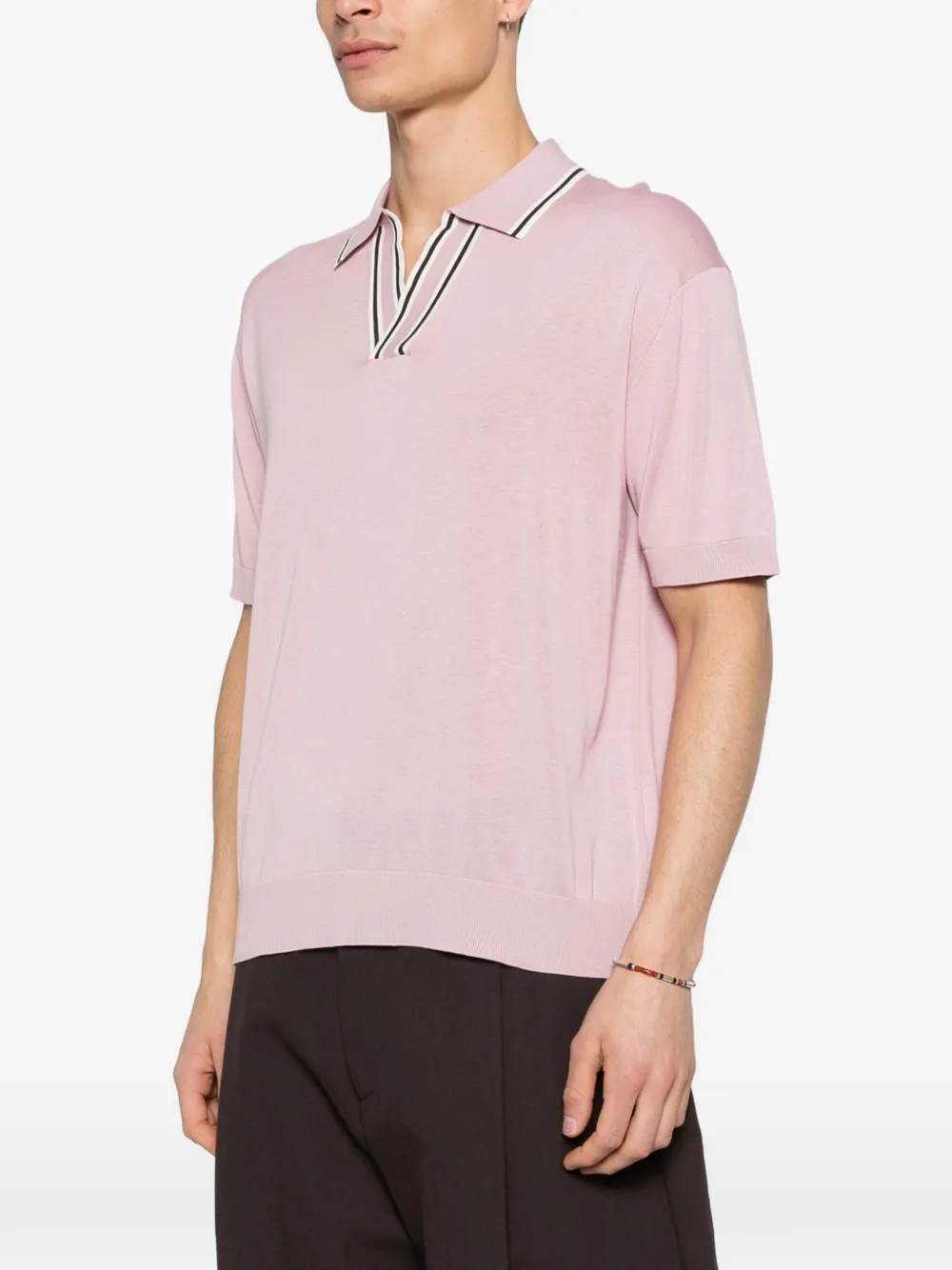 Paolo Pecora Gestreept T-shirt Roze