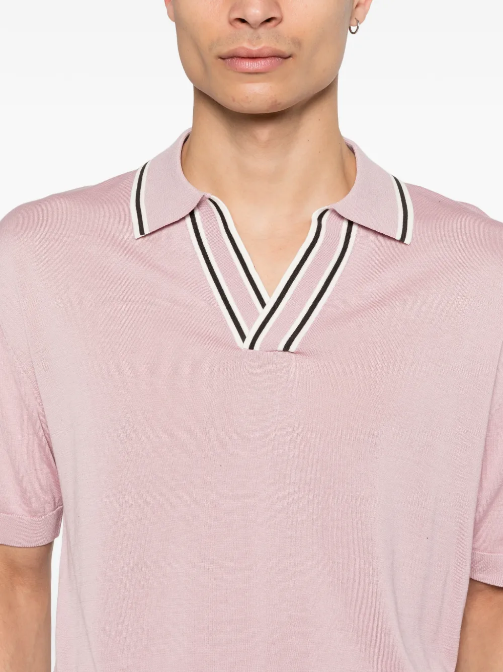 Paolo Pecora Gestreept T-shirt Roze