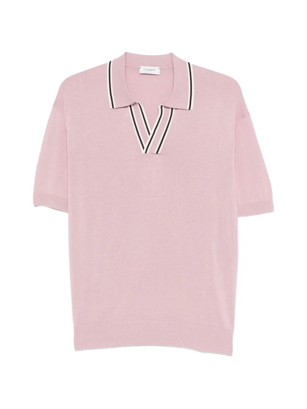 Paolo Pecora V-neck striped T-shirt - Rosa