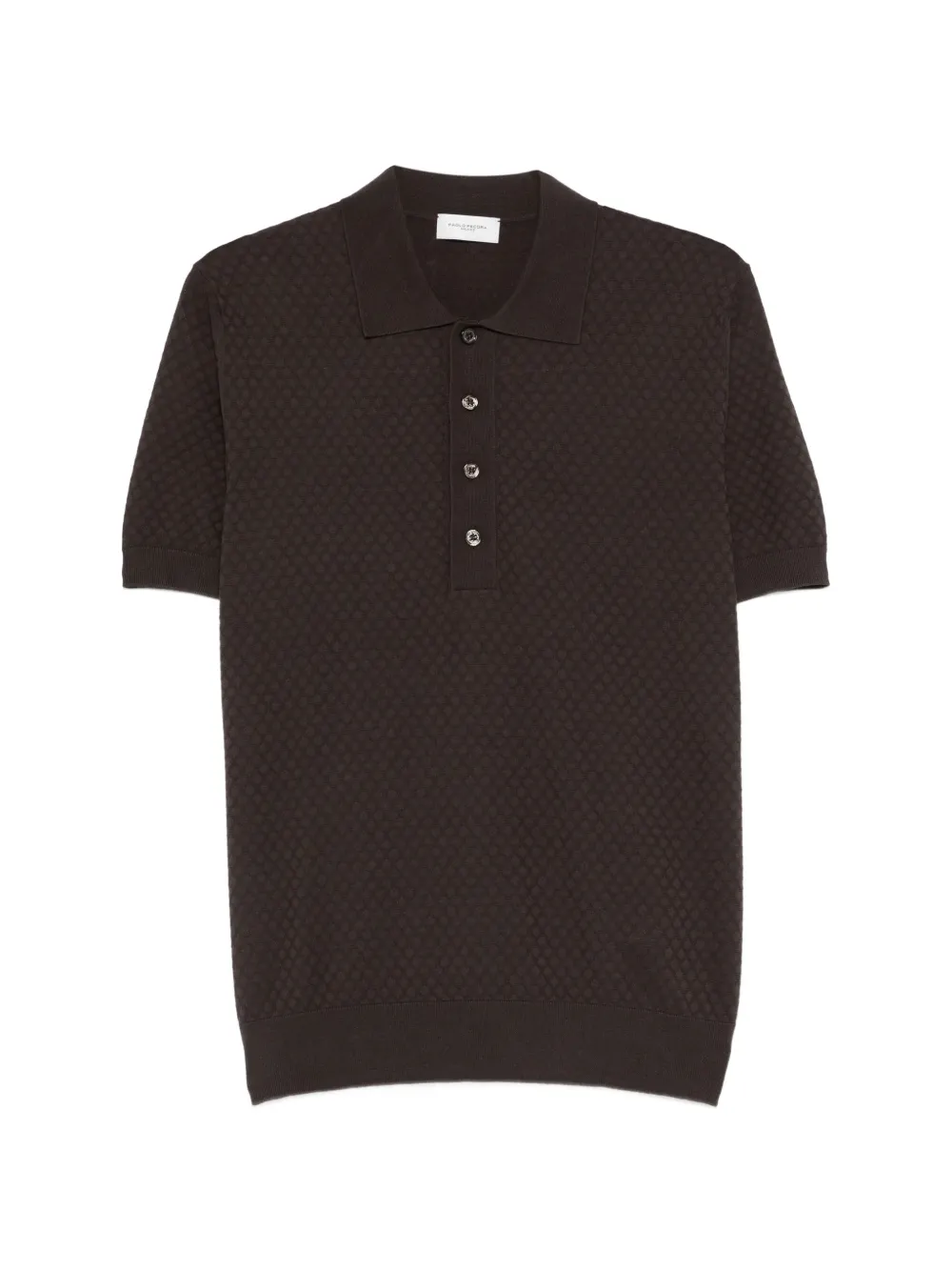 Paolo Pecora textured polo shirt - Marrone