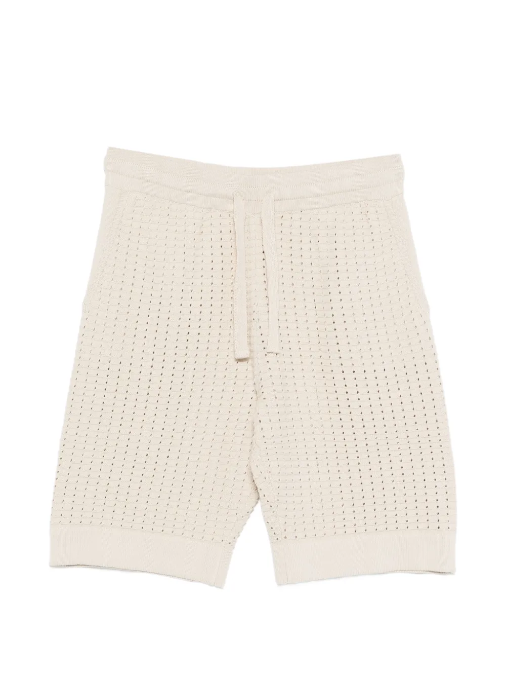 Paolo Pecora open-knit drawstring shorts - Toni neutri