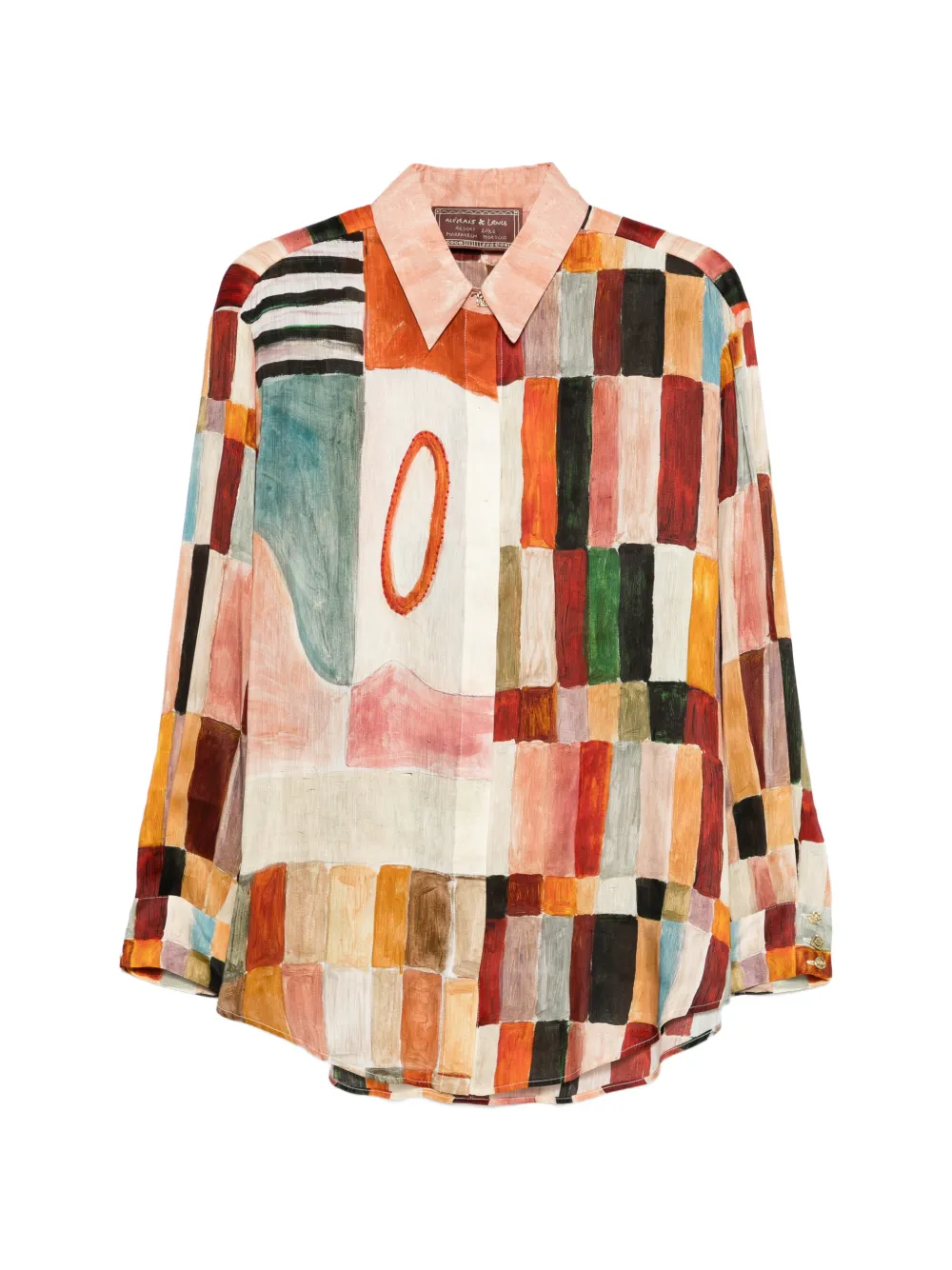 ALEMAIS x Laurence Leenaert Marjorelle patchwork shirt - Arancione