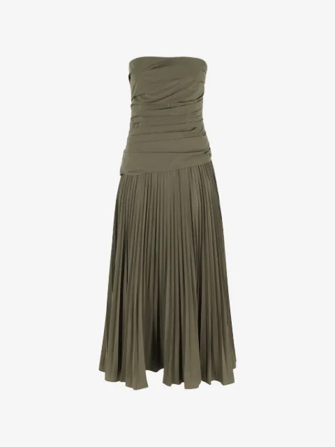 SIMKHAI  Aria pleated strapless dress