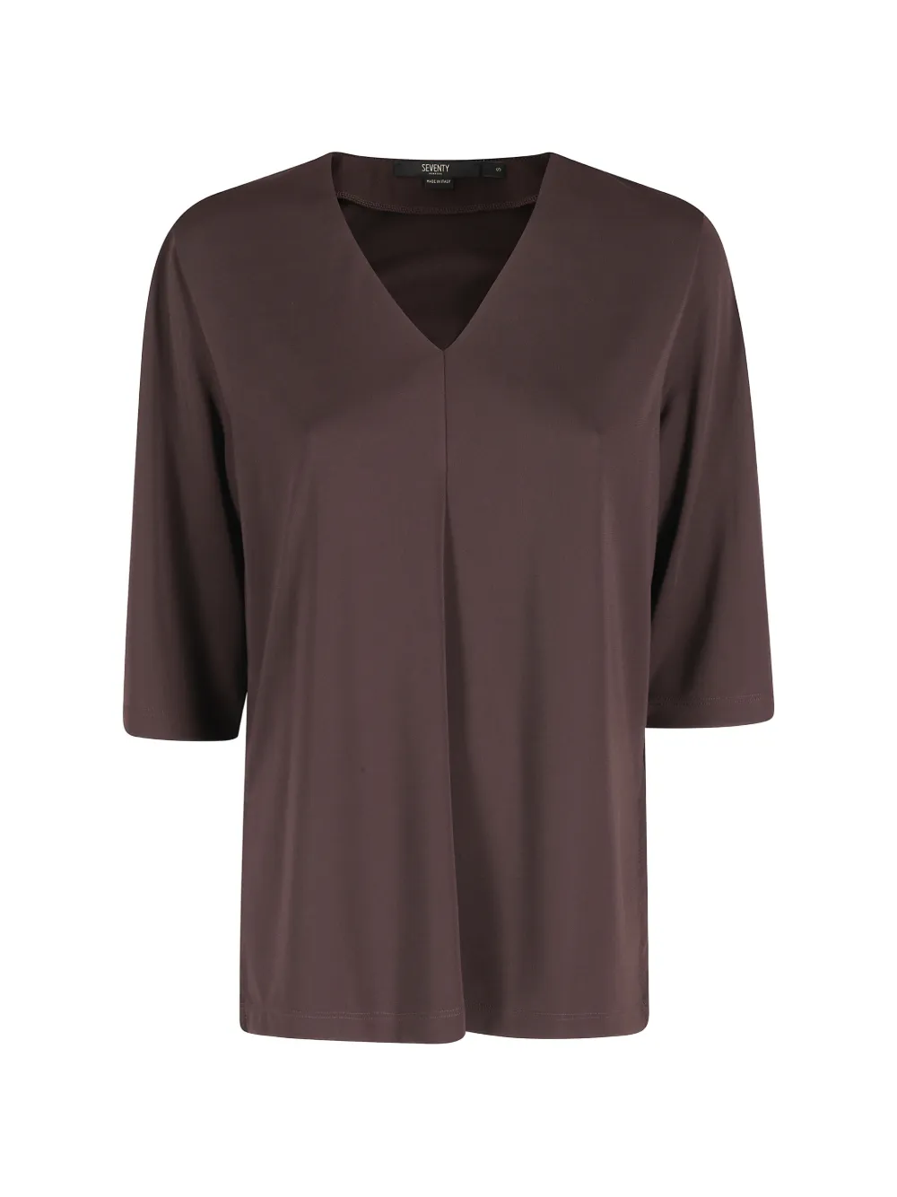 Seventy V-neck top - Marrone