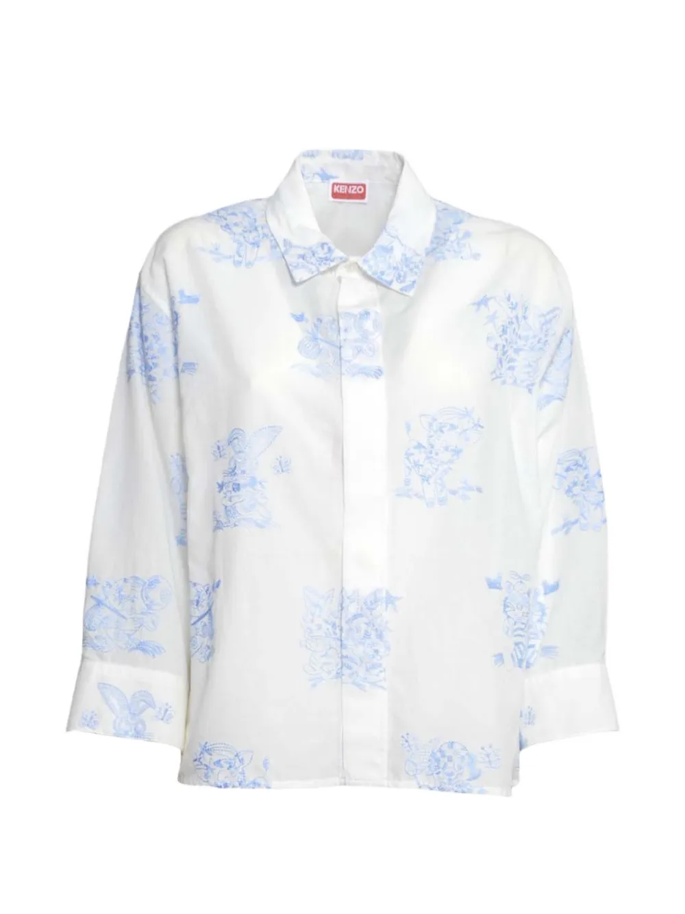 Kenzo floral-print shirt - Bianco