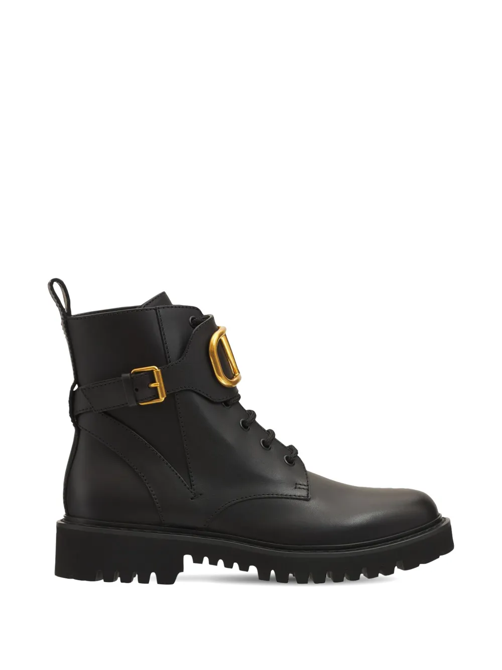 Valentino Garavani logo-detail leather boots - Nero