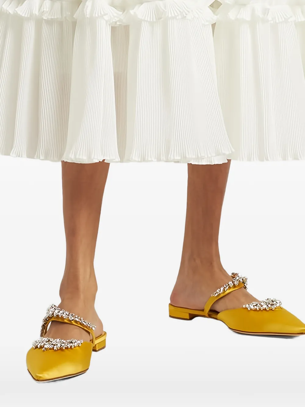 Manolo Blahnik jewel-embellished mules Geel