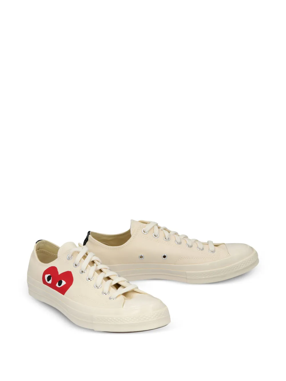 Comme Des Garçons x Converse Play Chuck Taylor'70 sneakers met puntige neus en print Beige