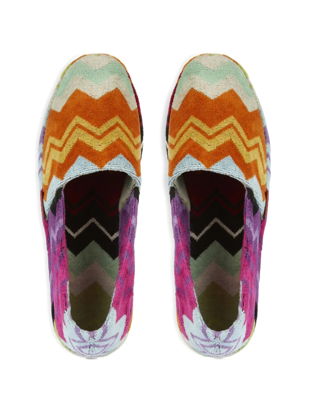 Missoni Home Slippers met zigzag-patroon Oranje