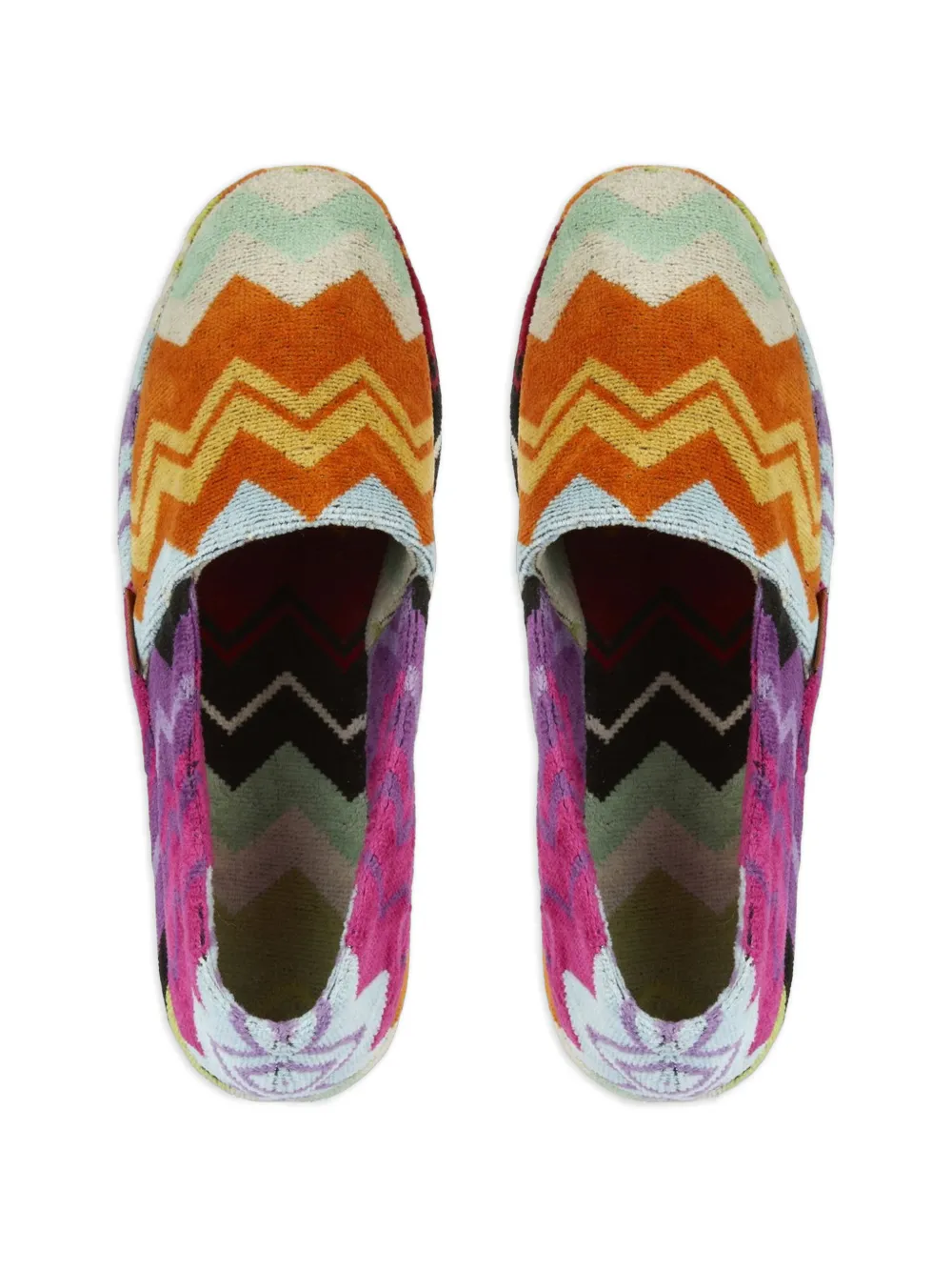 Missoni Home Zigzag-pattern Slippers - Orange 