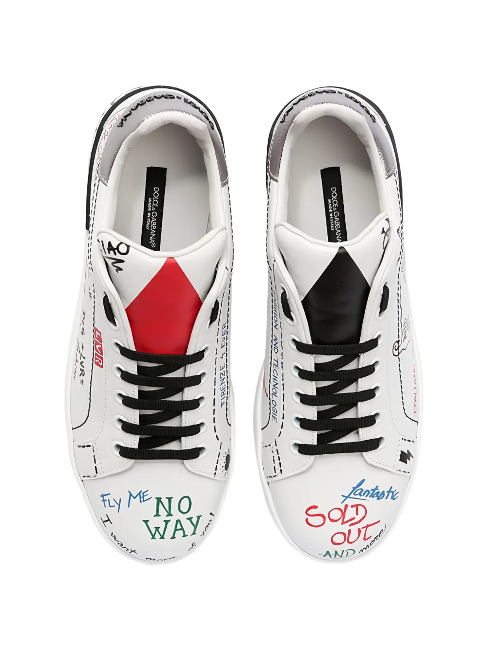 Dolce & Gabbana Sneakers met grafische details Wit