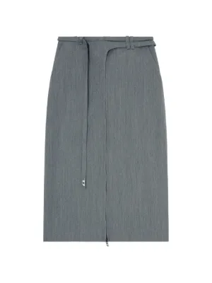 Sacai ストライプ プリーツスカート | グレー | FARFETCH JP