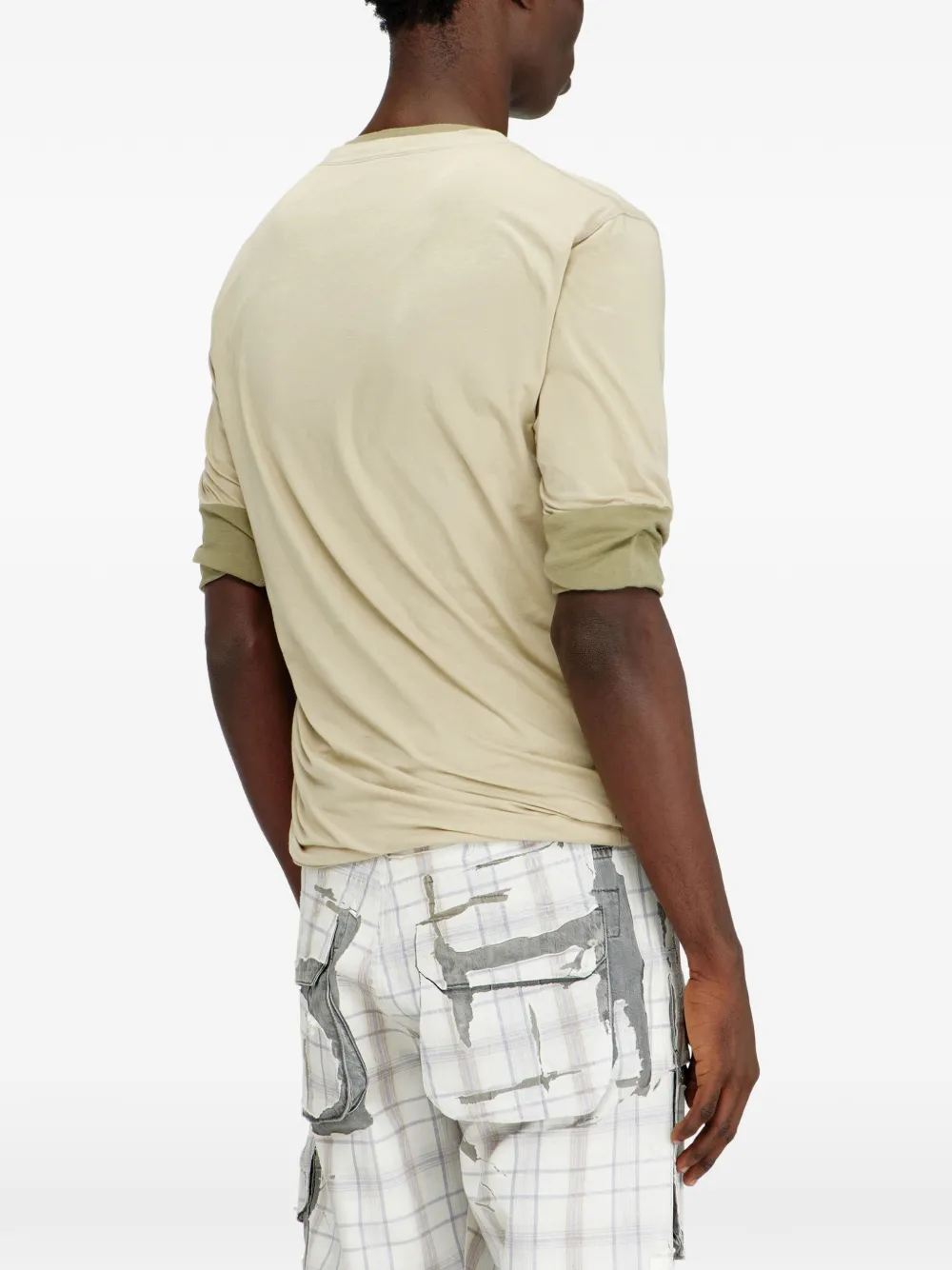 Diesel Gedraaide top met dubbele laag Beige
