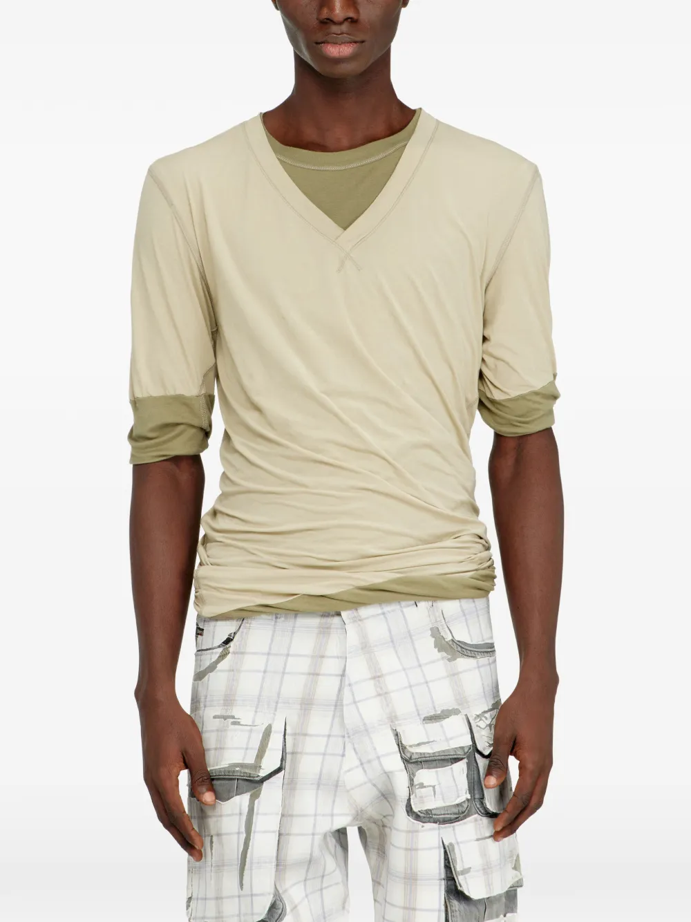  Diesel T-moody Logo-patch T-shirt - Neutrals 