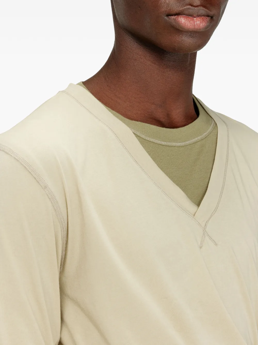 Diesel Gedraaide top met dubbele laag Beige