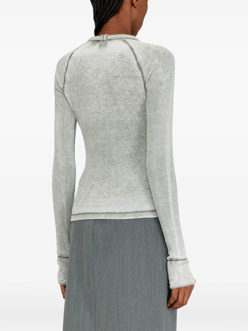 Diesel T-shirt met lange mouwen Grijs