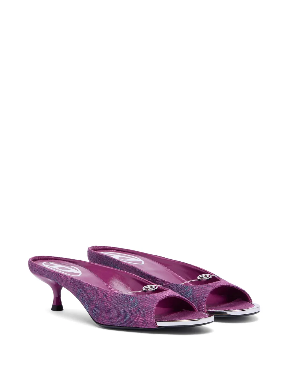 Diesel D-Diam's-Sa denim muiltjes met hak Paars