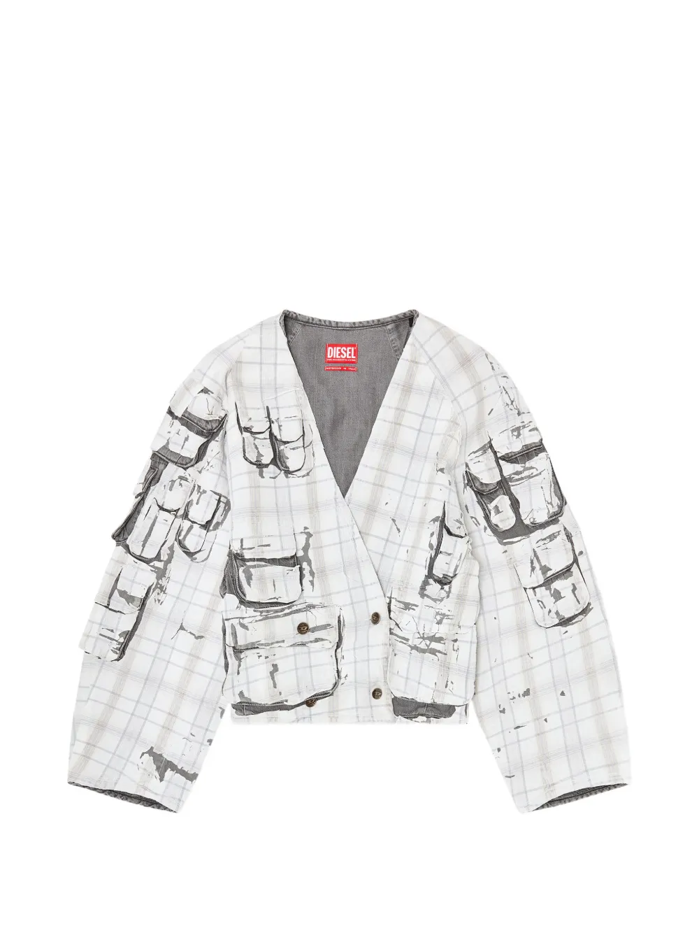 Diesel De-Talbar-Fsi cropped jacket - Grigio