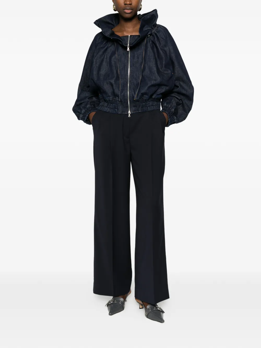 Filippa K Darcy geplooide broek Blauw