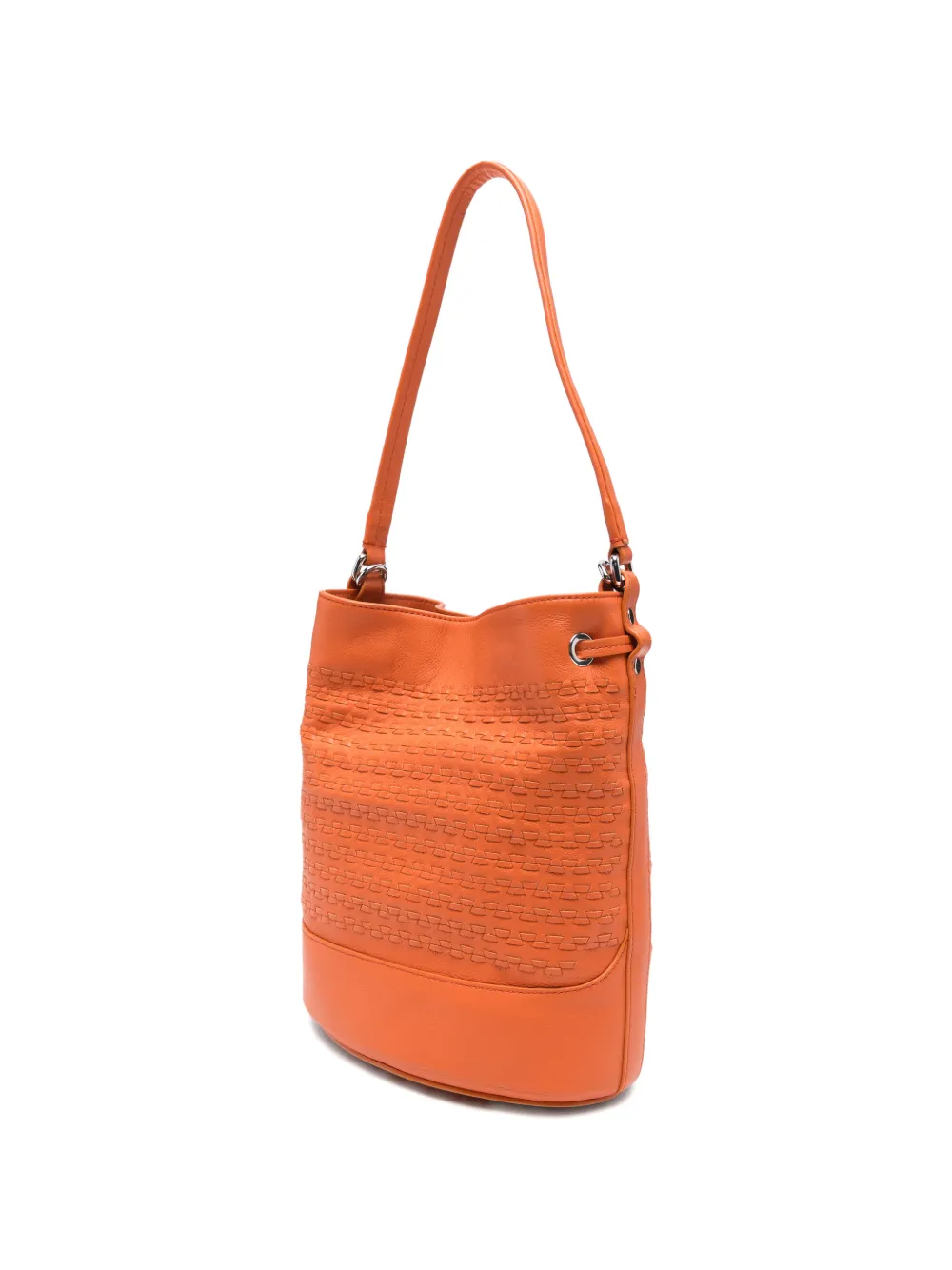 Zanellato Monda leren bucket-tas met handgreep Oranje