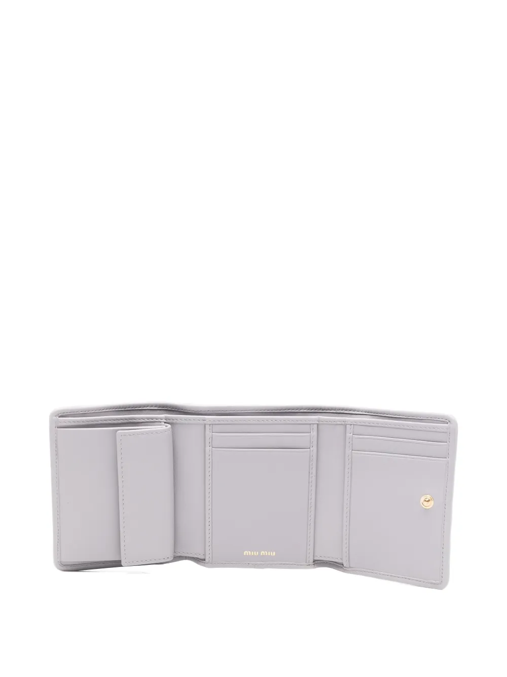 Miu Miu Small Quilted Logo Wallet - Purple 