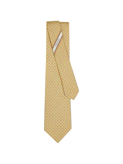Ferragamo beige patterned tie