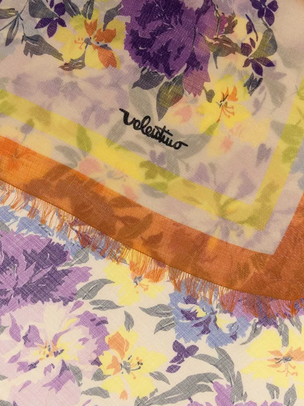Valentino Garavani Sjaal met bloemenprint Beige