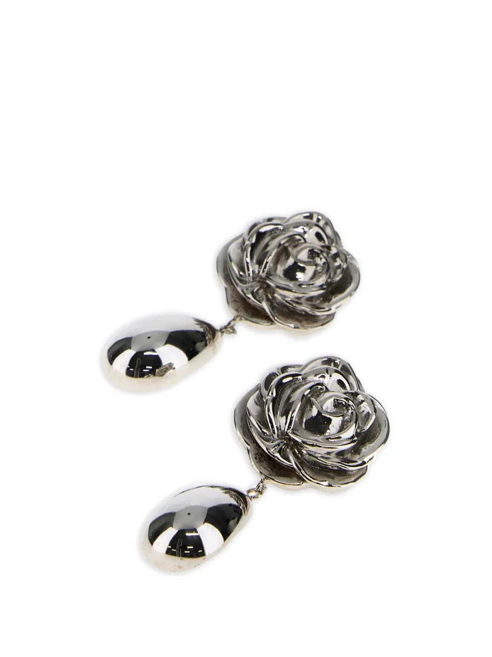 Magda Butrym Rose Drop Earrings in Silver, view 2