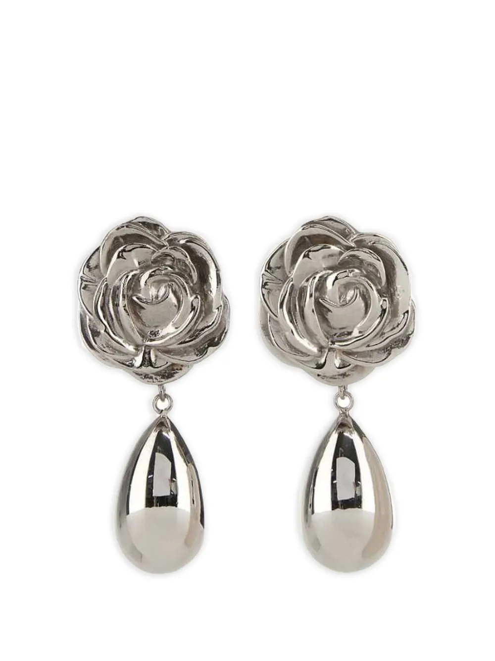 Magda Butrym rose drop earrings - Argento