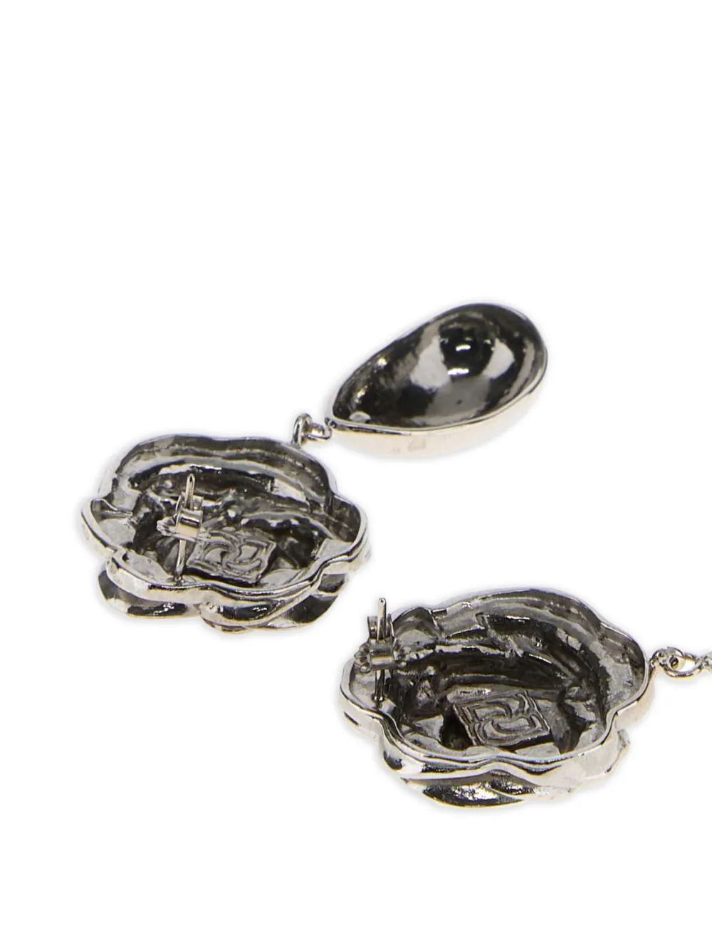 Magda Butrym Rose Drop Earrings in Silver, view 3