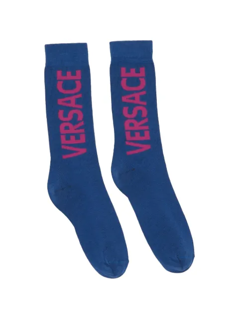 Versace vertical logo socks