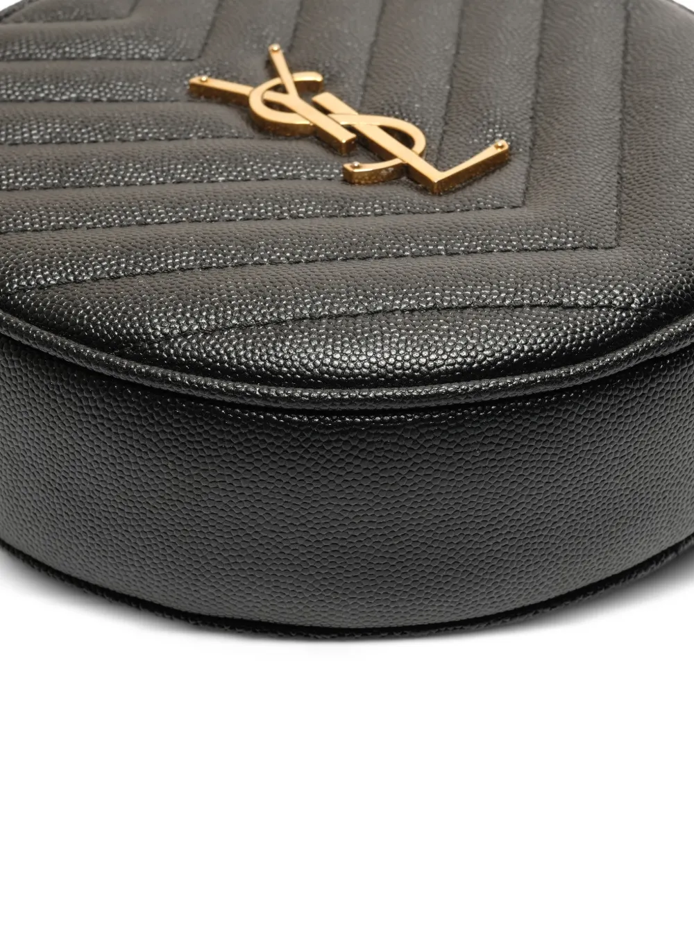 2019 Vinyl Round Chevron Leather Cross Body Bag