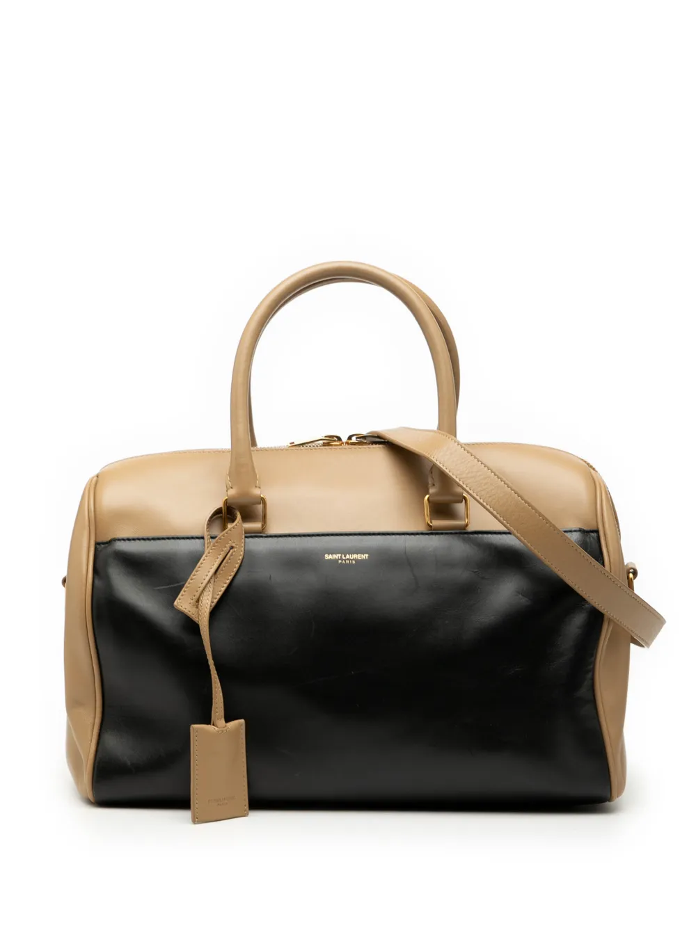 Saint Laurent Pre-Owned 2000-2025 Bicolor Leather Classic Duffle 6 satchel - Marrone