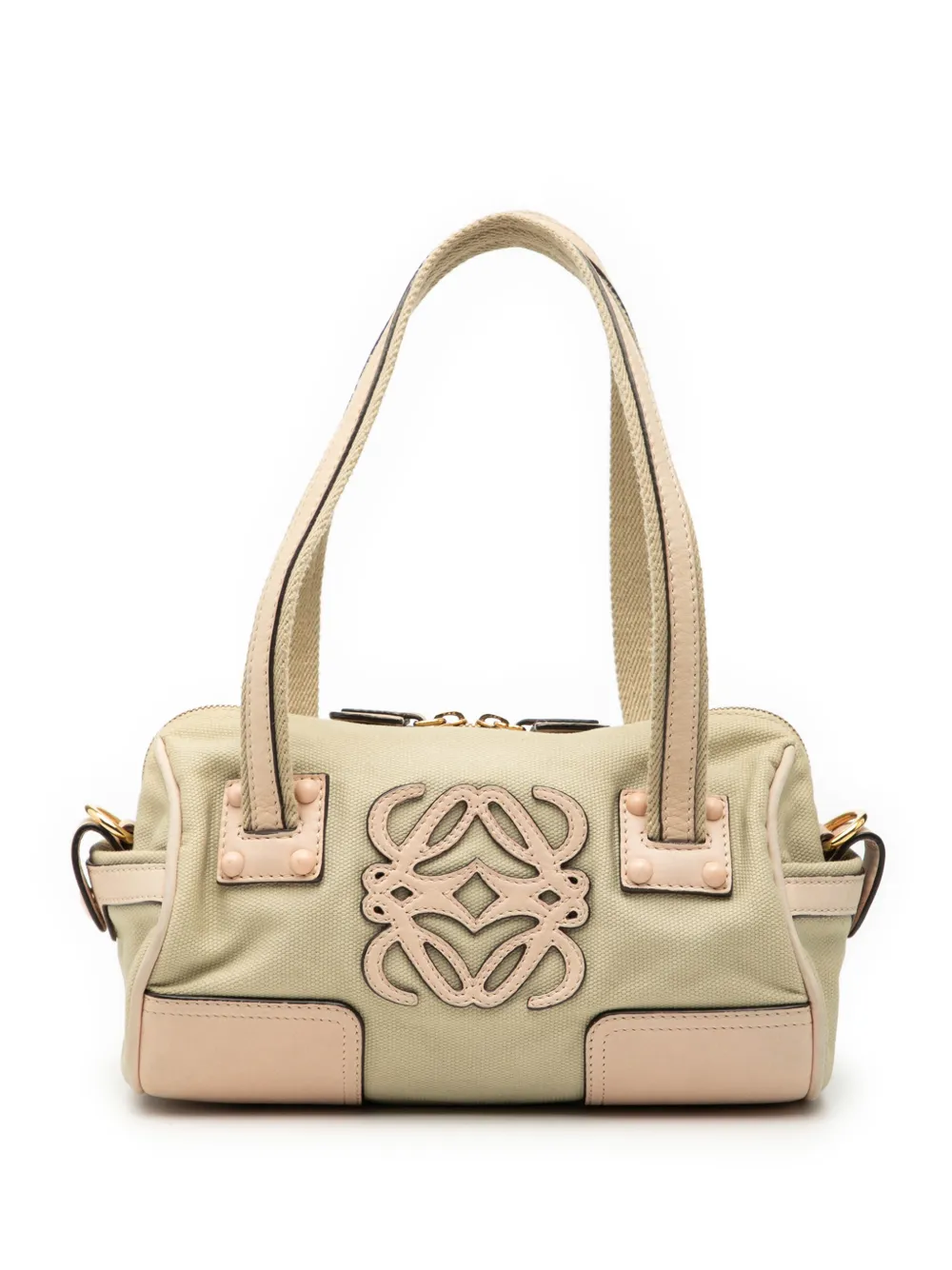 Loewe Pre-Owned 2010-2025 Mini Anagram Canvas Barrel Bag satchel - Marrone