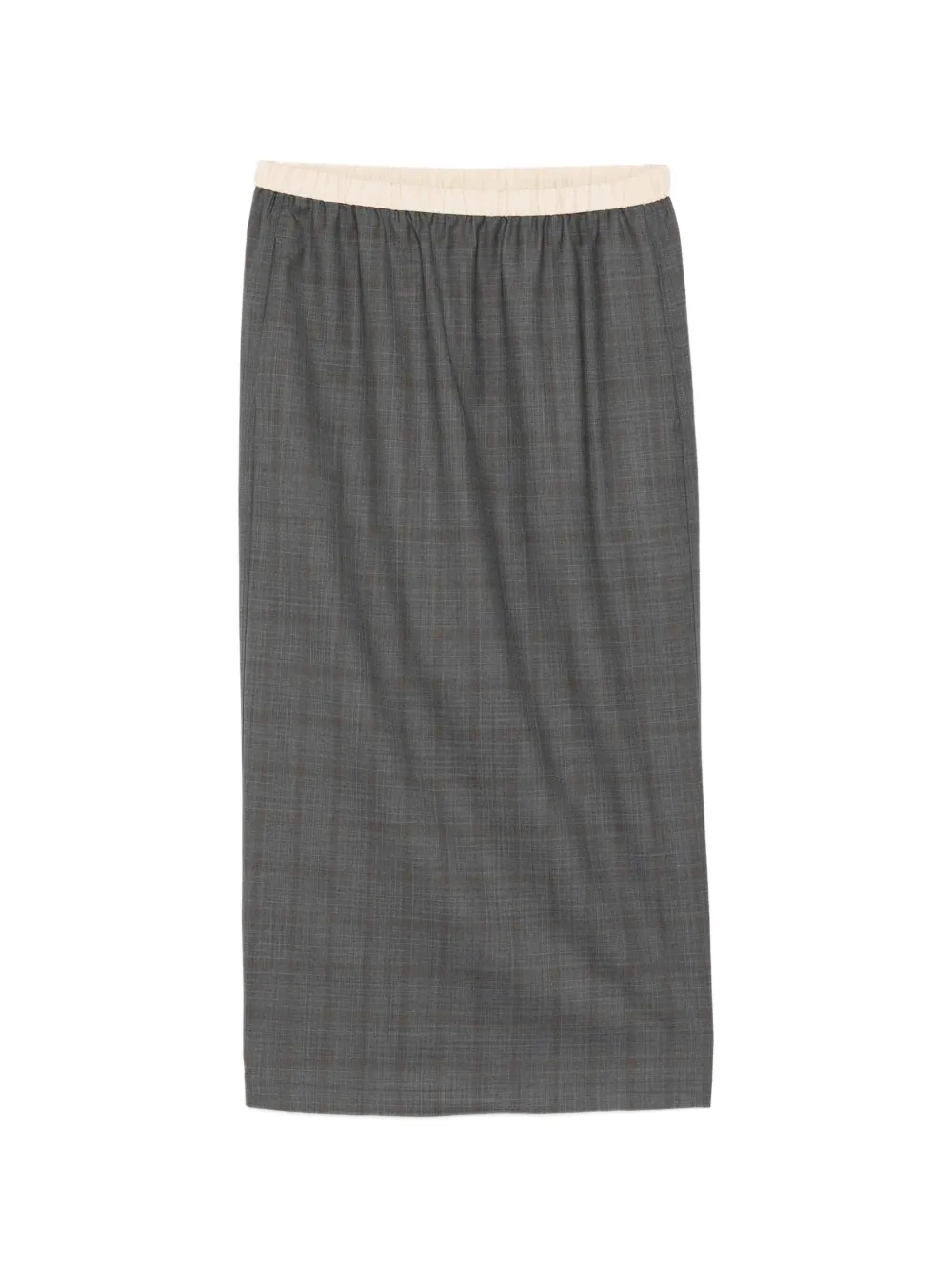 LESS H-line checked skirt - Grigio