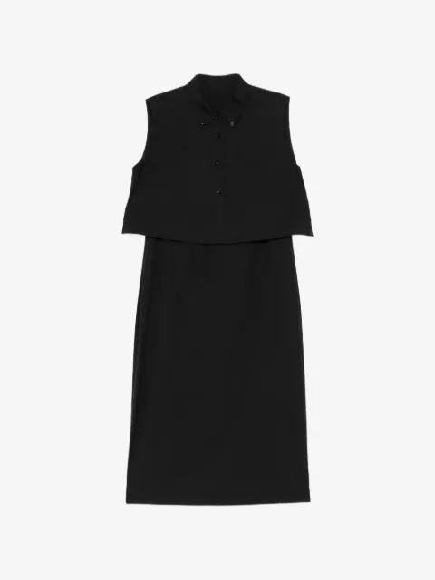 LESS layered sleeveless shirt dress