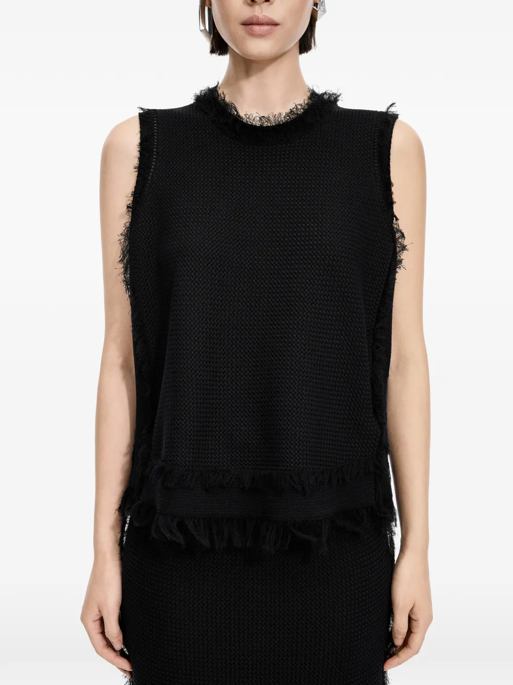JNBY Top con frange - Nero