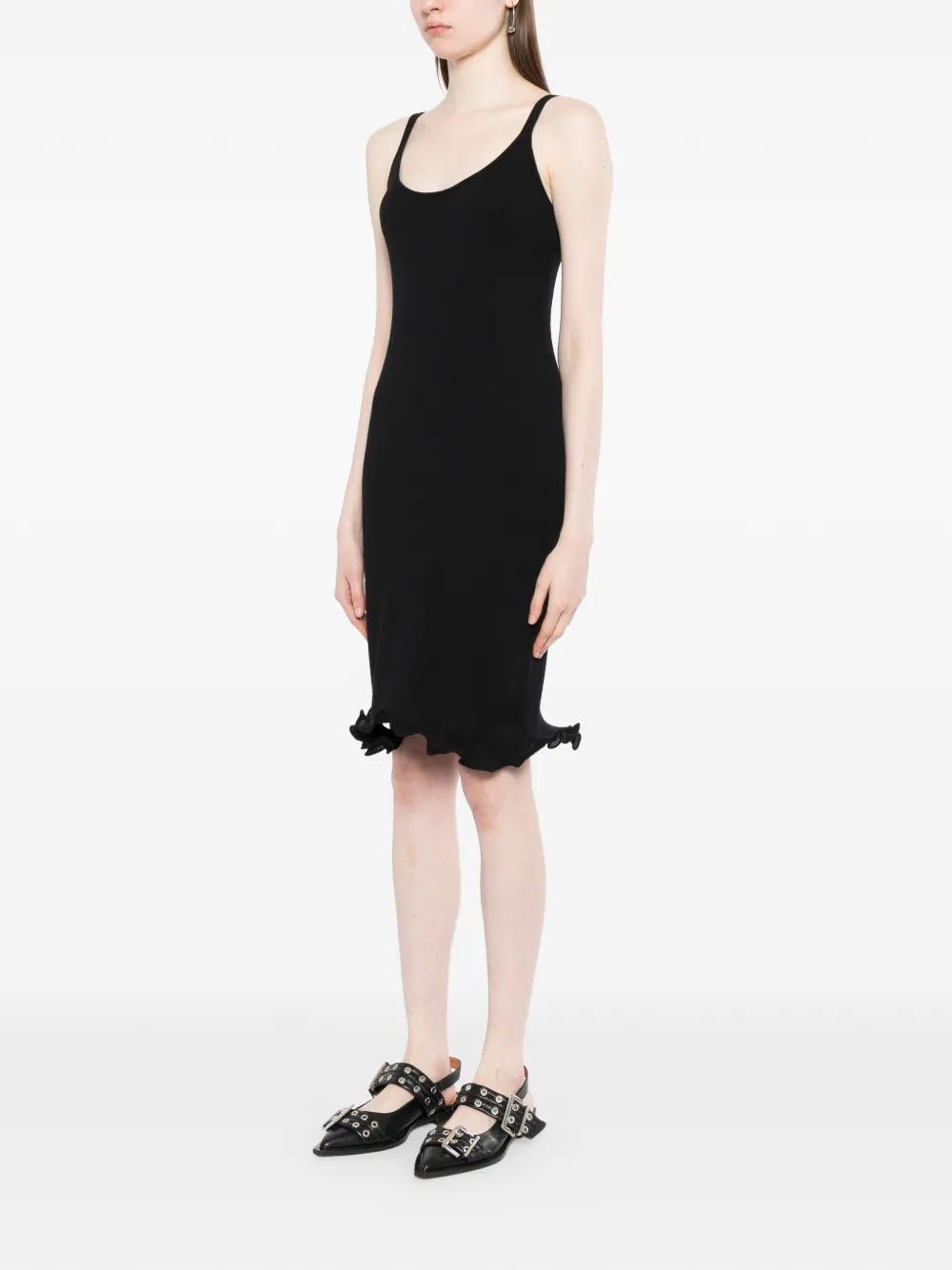  Jnby Budding-hem Mini Dress - Black 