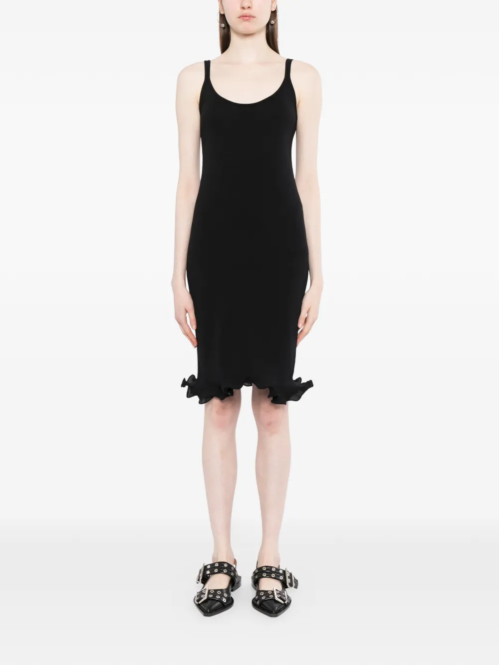  Jnby Budding-hem Mini Dress - Black 
