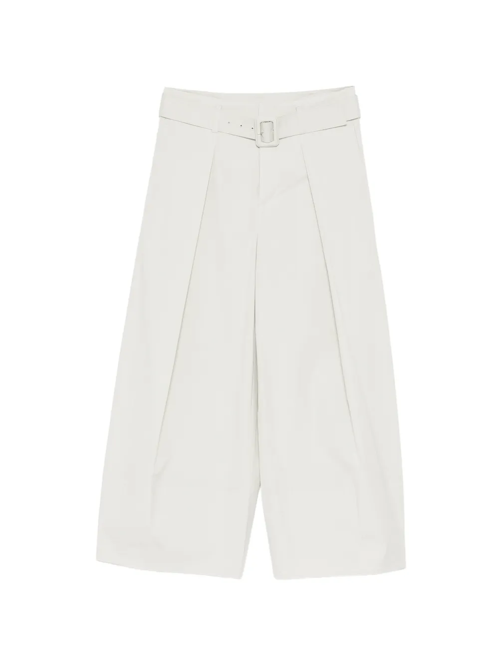 LESS Pantaloni crop a gamba ampia - Verde