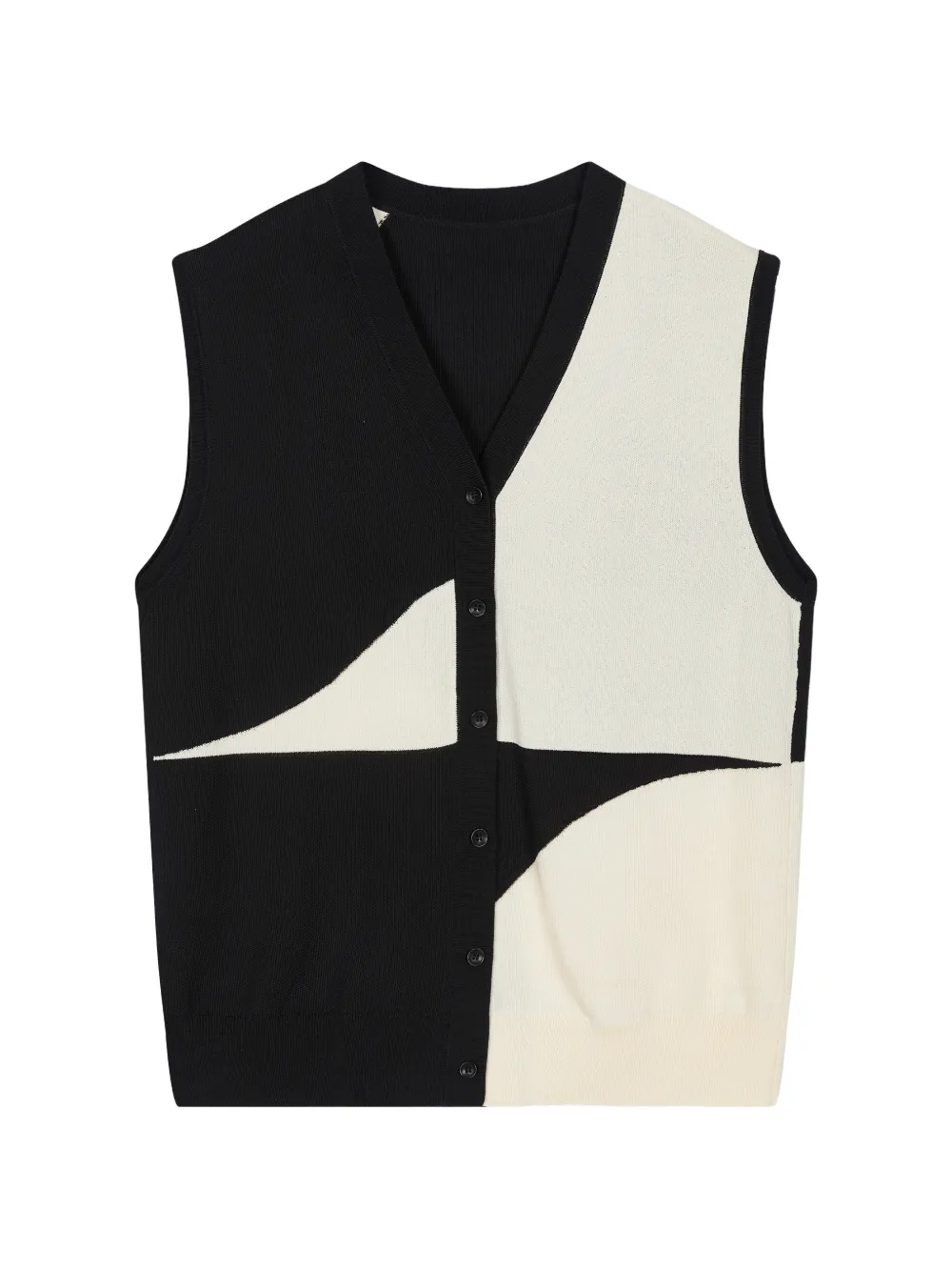 LESS Top con design color-block - Nero