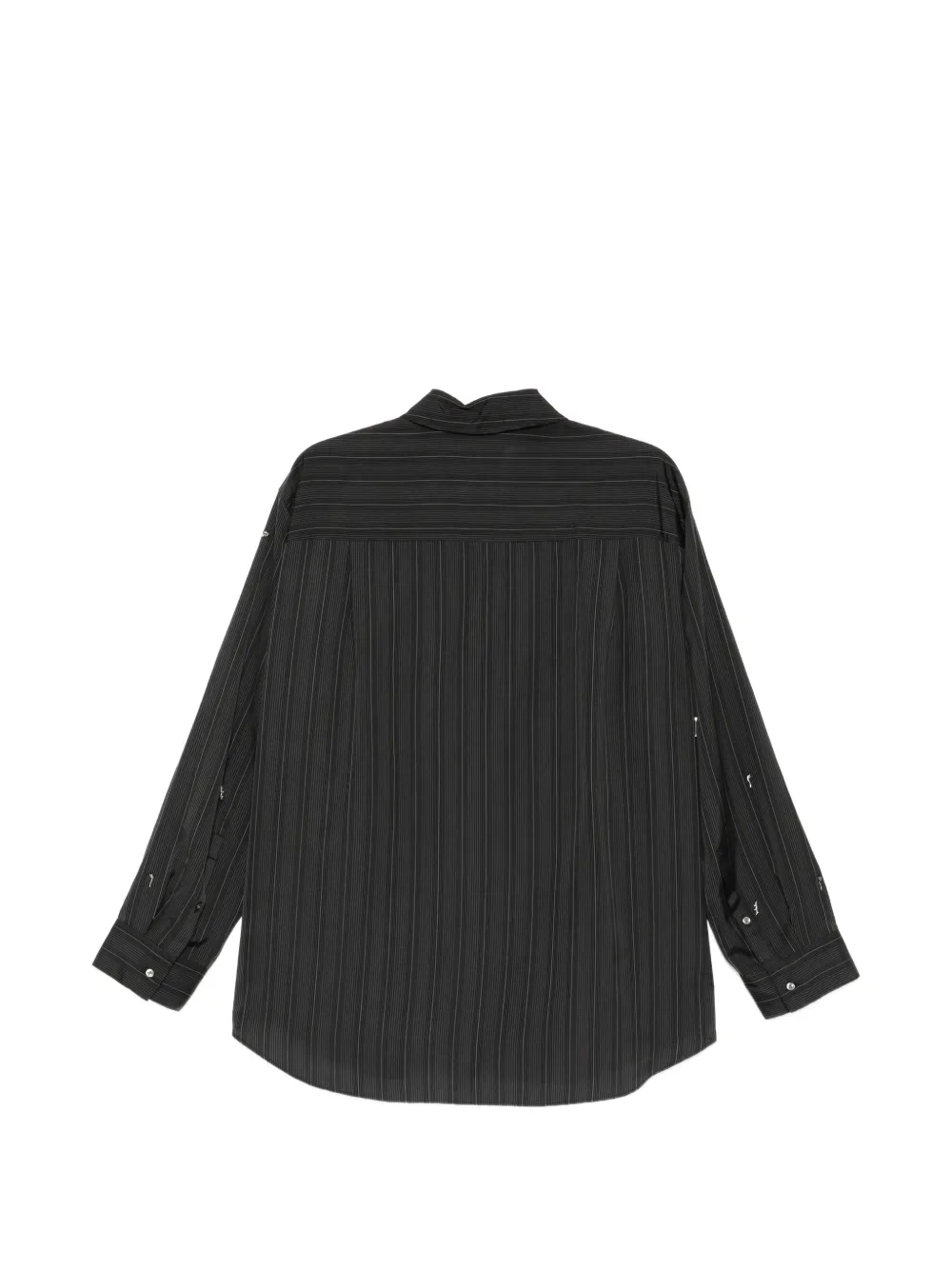  Jnby Embellished Striped Shirt - Black 