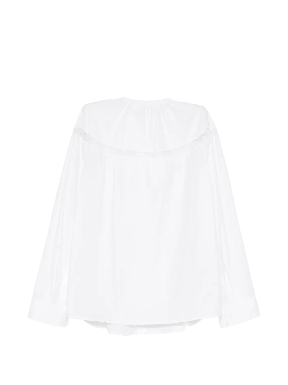  Jnby Lace Drape Blouse - White 